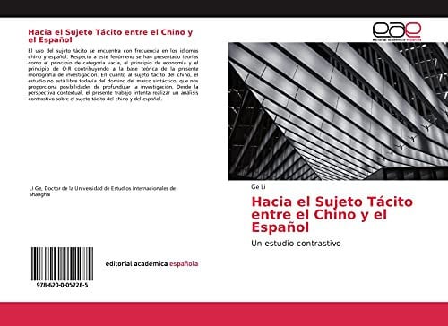 HACIA EL SUJETO TACITO ENTRE EL CHINO Y EL ESPAÑOL, de LI | portada del libro