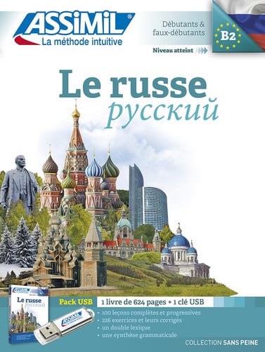 ASSIMIL - LE RUSSE PACK USB (LIVRE + 1CLE USB) NIVEL B2, de MELNIKOVA-SUCHET | portada del libro