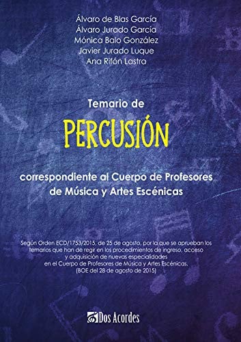 Temario de Percusión, de de Blas García | portada del libro