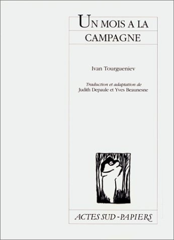 UN MOIS A LA CAMPAGNE, de Ivan Sergeevich Turgenev | portada del libro