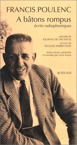 A BATONS ROMPUS, de Poulenc | portada del libro
