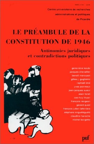 PREAMBULE DE LA CONSTITUTION DE 1946, de AA.VV. | portada del libro