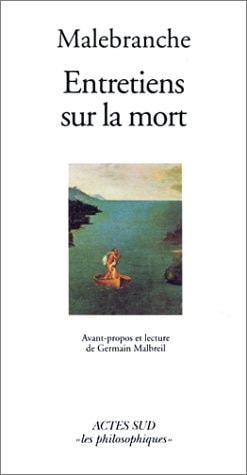 ENTRETIENS SUR LA MORT, de Nicolas Malebranche | portada del libro