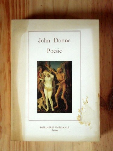 POESIE (1ERE EDITION BROCHE), de donne john | portada del libro