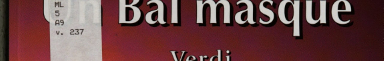 ASO N.237 UN BAL MASQUE, de Giuseppe Verdi | portada del libro