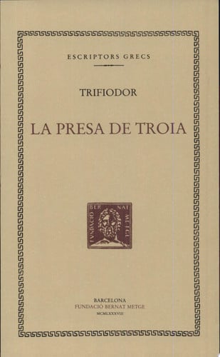 La presa de Troia, de Trifiodor | portada del libro
