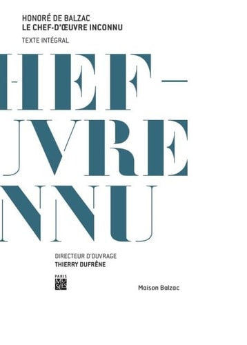 ALZAC , LE CHEF-D'OEUVRE INCONNU, de Thierry Dufrêne | portada del libro
