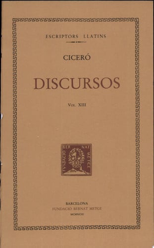 Discursos, vol. XIII: Defensa de Luci Licini Murena. Defensa d?Àrquias, de CICERO | portada del libro