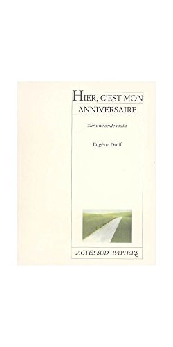 HIER CEST MON ANNIVERSAIRE, de Eugène Durif | portada del libro