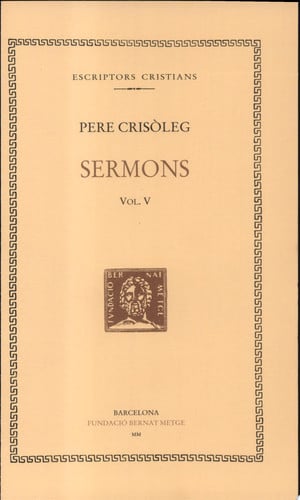 Sermons, vol. V: CXXV-CLI, de Pere Crisòleg | portada del libro