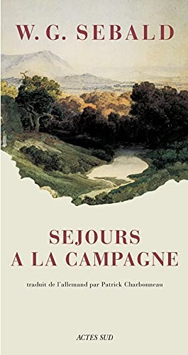 SEJOURS A LA CAMPAGNE, de Winfried Georg Sebald | portada del libro