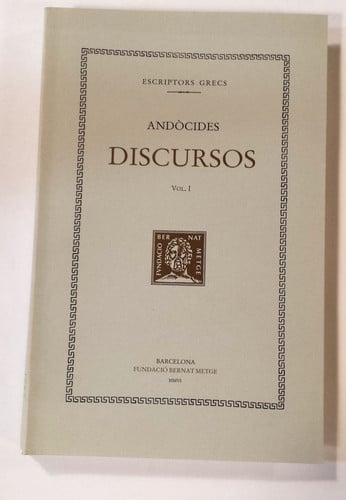 Discursos, vol. I: Sobre els misteris, de Andòcides | portada del libro