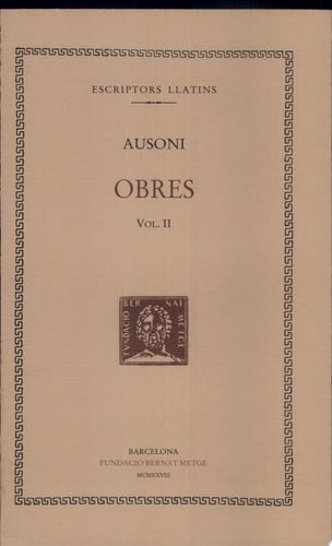Obres, vol. II i últim, de Ausoni | portada del libro