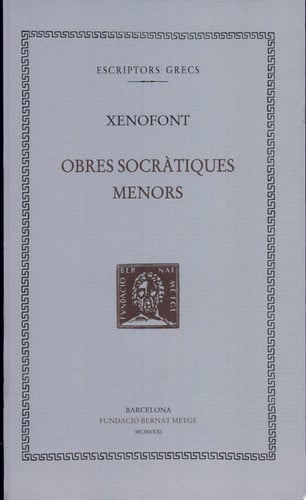 Obres socràtiques menors: L'economia. El convit de Càl·lias. Defensa de Sòcrates, de Xenofont | portada del libro
