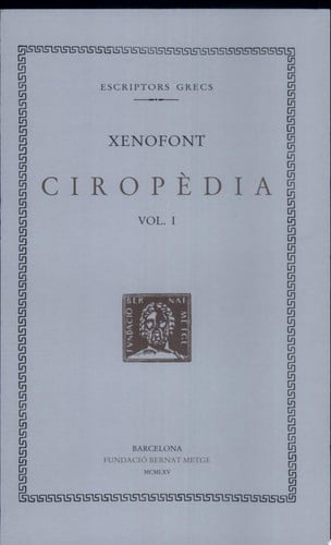Ciropèdia, vol. I: llibre I, de Xenofont | portada del libro