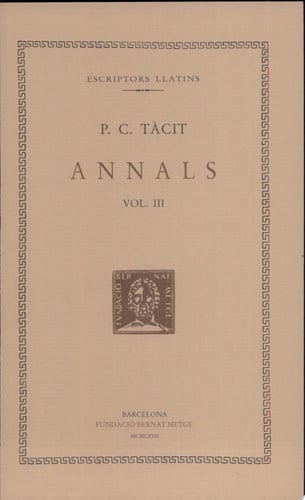 Annals, vol. III: llibres V-Vi, XI, de Tàcit | portada del libro
