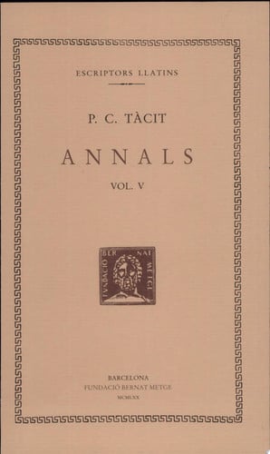 Annals, vol. V: llibres XIV-XV, de Tàcit | portada del libro