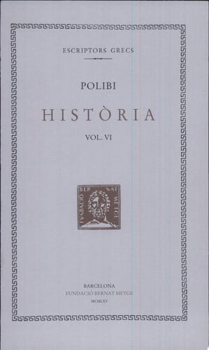Història, vol. VI: llibres IX-X, de Polibi | portada del libro
