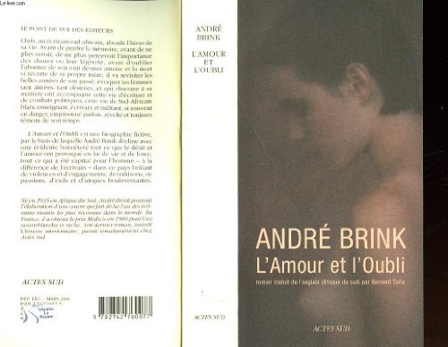 LAMOUR ET LOUBLI, de André Brink | portada del libro