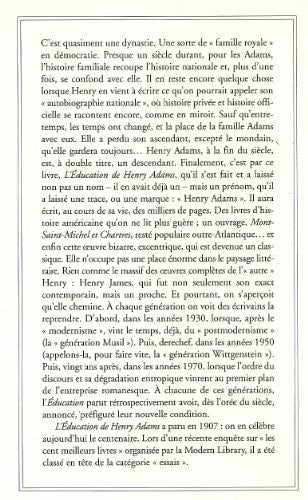 LEDUCATION DE HENRY ADAMS, de Henry Adams | portada del libro