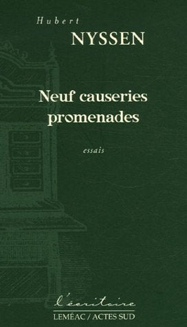 NEUF CAUSERIES PROMENADES, de Nyssen | portada del libro