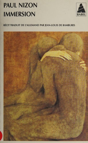 IMMERSION, de Paul Nizon | portada del libro