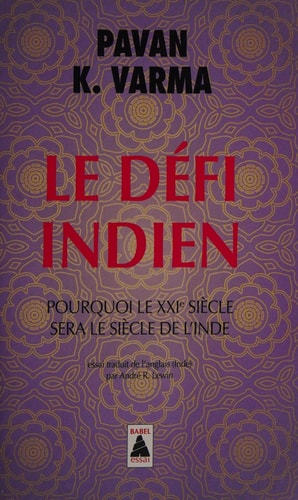 LE DEFI INDIEN, de Pavan K. Varma | portada del libro