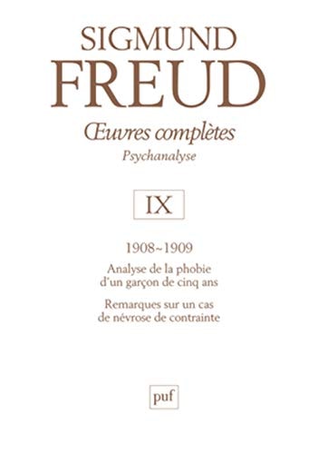 EUVRES COMPLETES T.09 (1908-1909), de Sigmund Freud | portada del libro