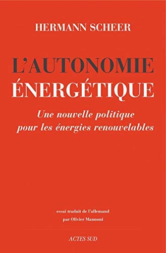LAUTONOMIE ENERGETIQUE, de Hermann Scheer | portada del libro
