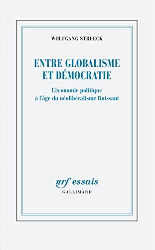 ENTRE GLOBALISME ET DEMOCRATIE, de Wolfgang Streeck | portada del libro