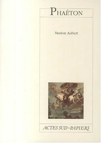 PHAETON, de Marion Aubert | portada del libro