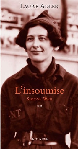 SIMONE WEIL L'INSOUMISE, de Adler | portada del libro