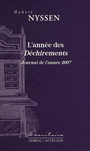 L'ANNEE DES DECHIREMENTS, de Nyssen | portada del libro