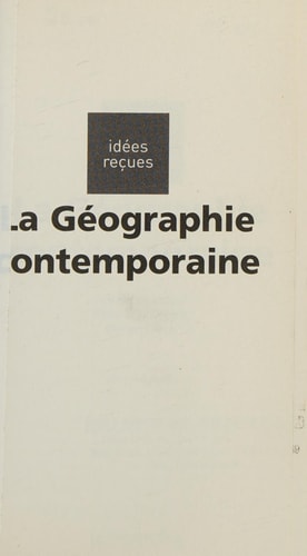 LA GEOGRAPHIE CONTEMPORAINE, de Sylvain Allemand | portada del libro