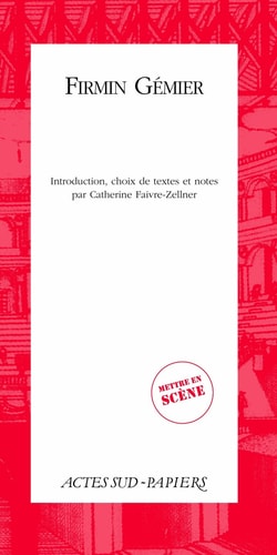 FIRMIN GEMIER, de Faivre-zellner | portada del libro