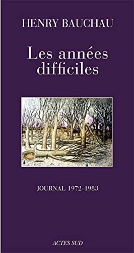LES ANNEES DIFFICILES, de Henry Bauchau | portada del libro
