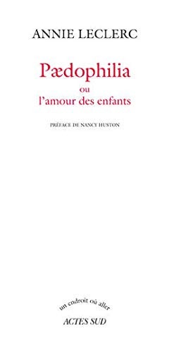 PAEDOPHILIA, de Annie Leclerc | portada del libro