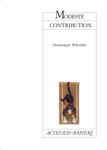 MODESTE CONTRIBUTION, de Dominique Wittorski | portada del libro