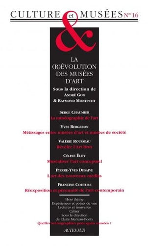 REVUE CULTURE ET MUSEES N°16, de André Gob | portada del libro