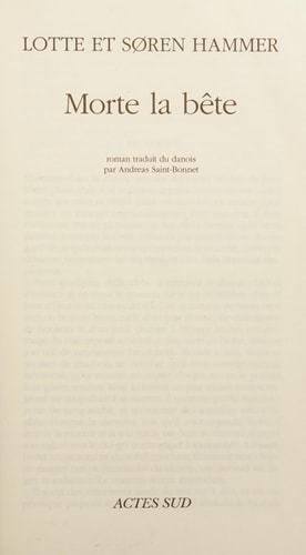 MORTE LA BOITE, de Lotte Hammer | portada del libro