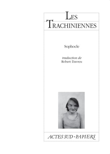 LES TRACHINIENNES, de Sophocle | portada del libro