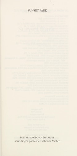 SUNSET PARK, de Auster | portada del libro