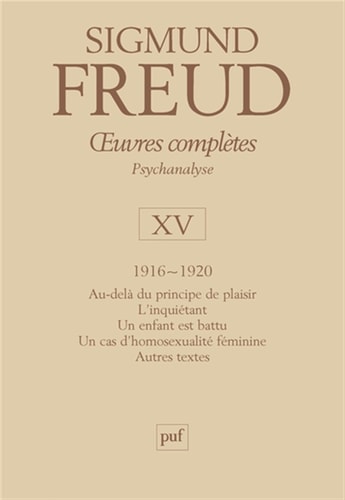 EUVRES COMPLETES T.15 (1916-1920), de Sigmund Freud | portada del libro