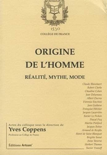 RIGINE DE L'HOMME (ECB), de Yves Coppens | portada del libro