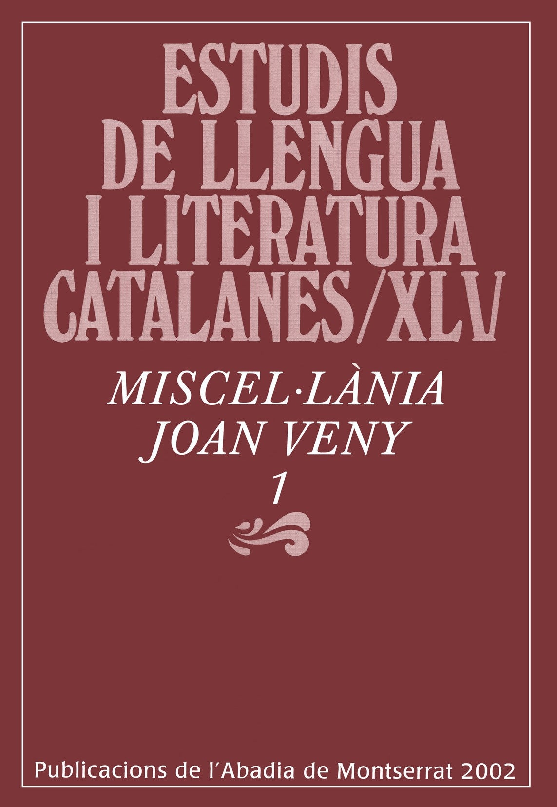 Miscel·lània Joan Veny, 1, de Varios autores | portada del libro