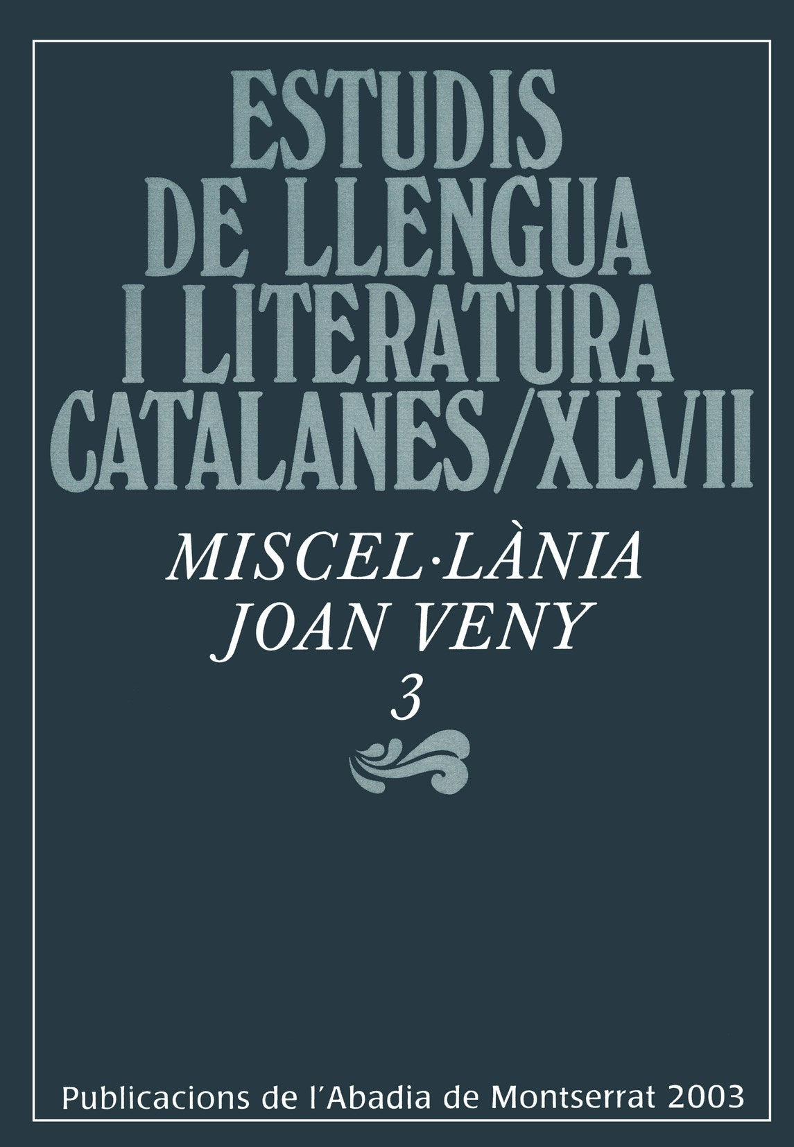 Miscel·lània Joan Veny, 3, de Varios autores | portada del libro