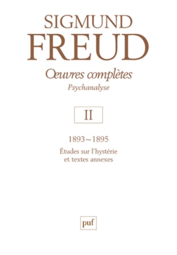 EUVRES COMPLETES.VOLUME II / 1893-1895, de Freud | portada del libro