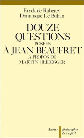 12 QUESTIONS A J.BEAUFRET, de Rubercy | portada del libro