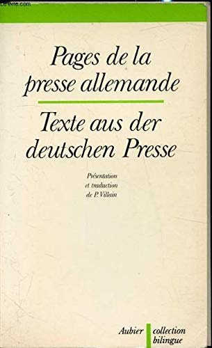 PAGES DE LA PRESSE ALLEMANDE, de Pierre Villain | portada del libro