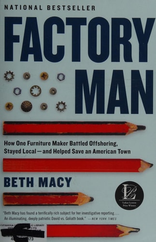 FACTORY MAN, de Beth Macy | portada del libro
